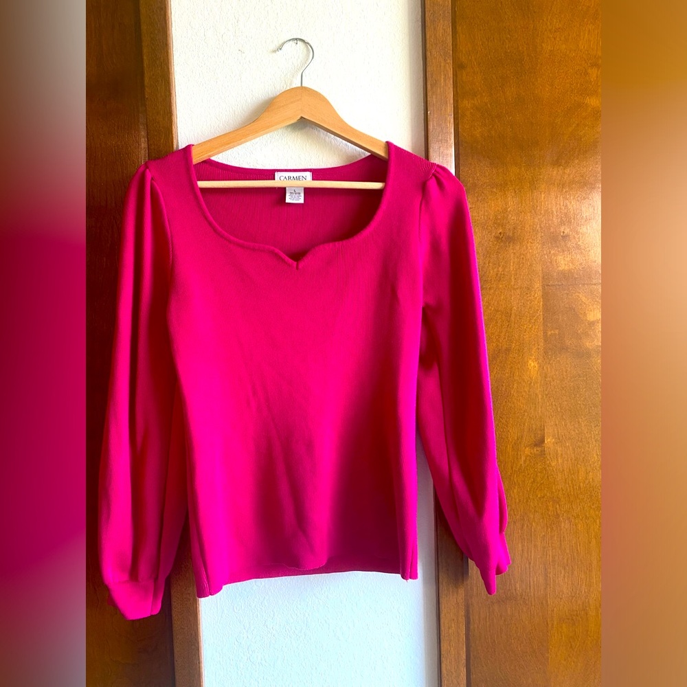 Pink long sleeve shirt size L